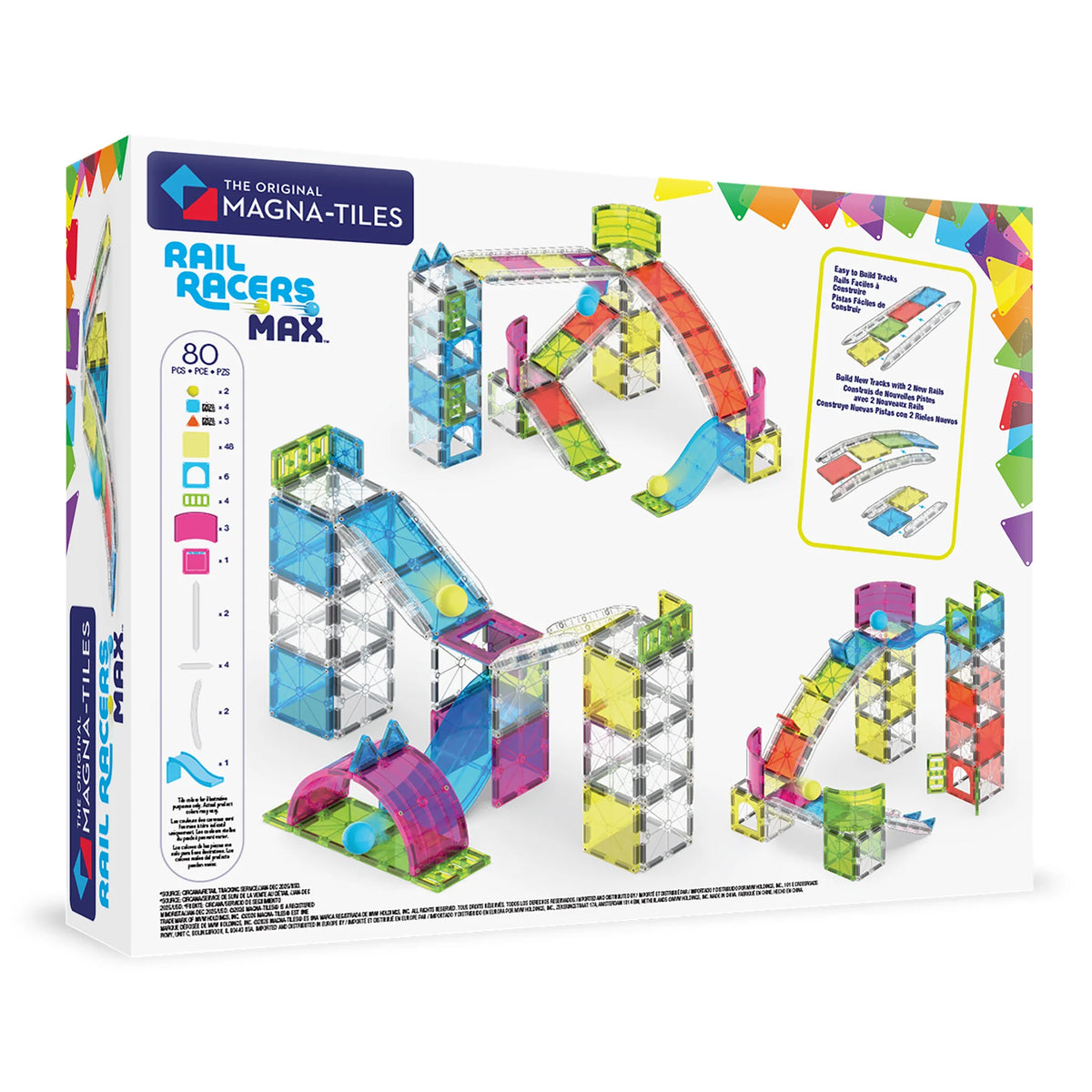 Rail Racers Max 80-Piece Set | Magna-Tiles