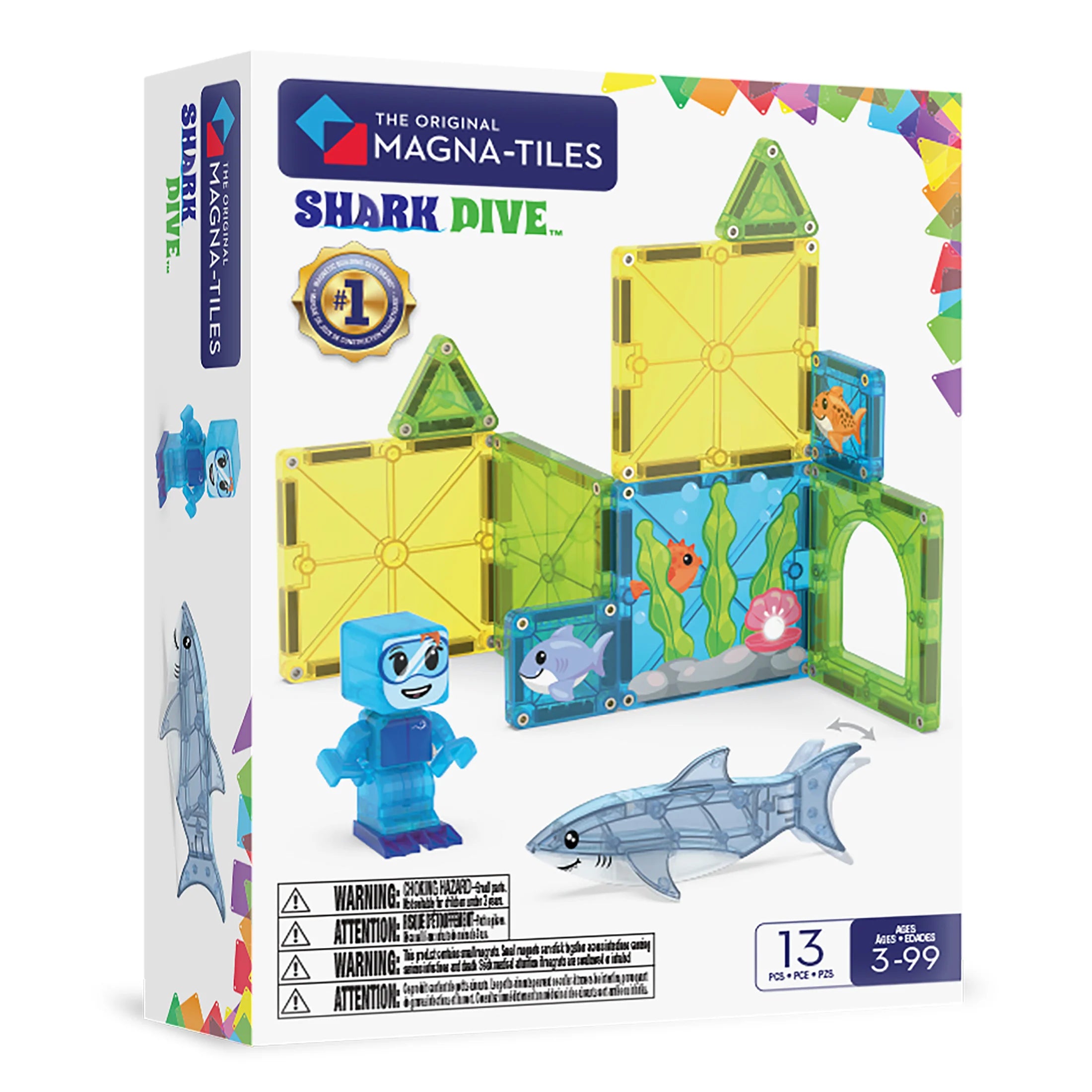 Shark Dive 13-Piece Set | Magna-Tiles