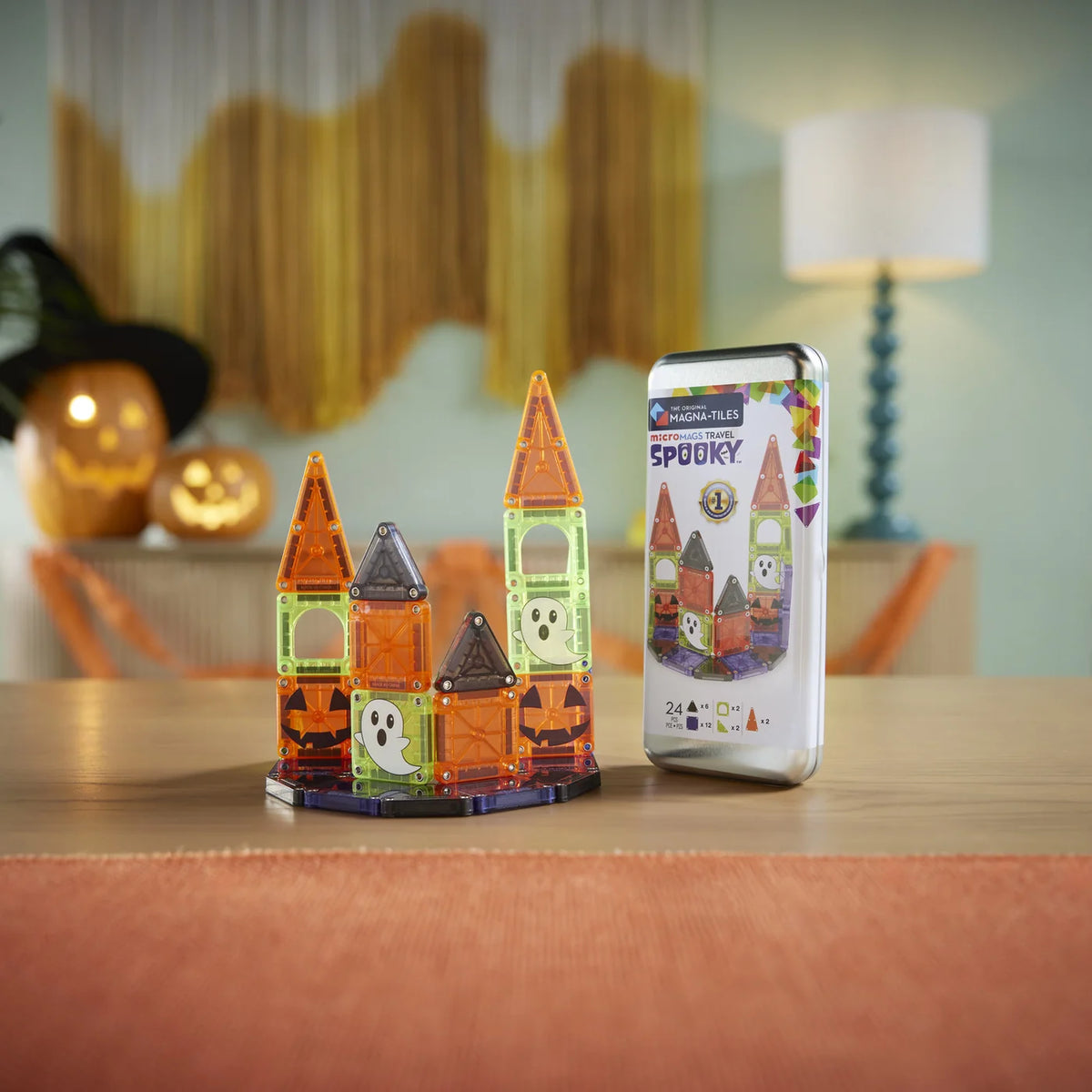 microMAGS Spooky 24 Piece Travel Set | Magna-Tiles