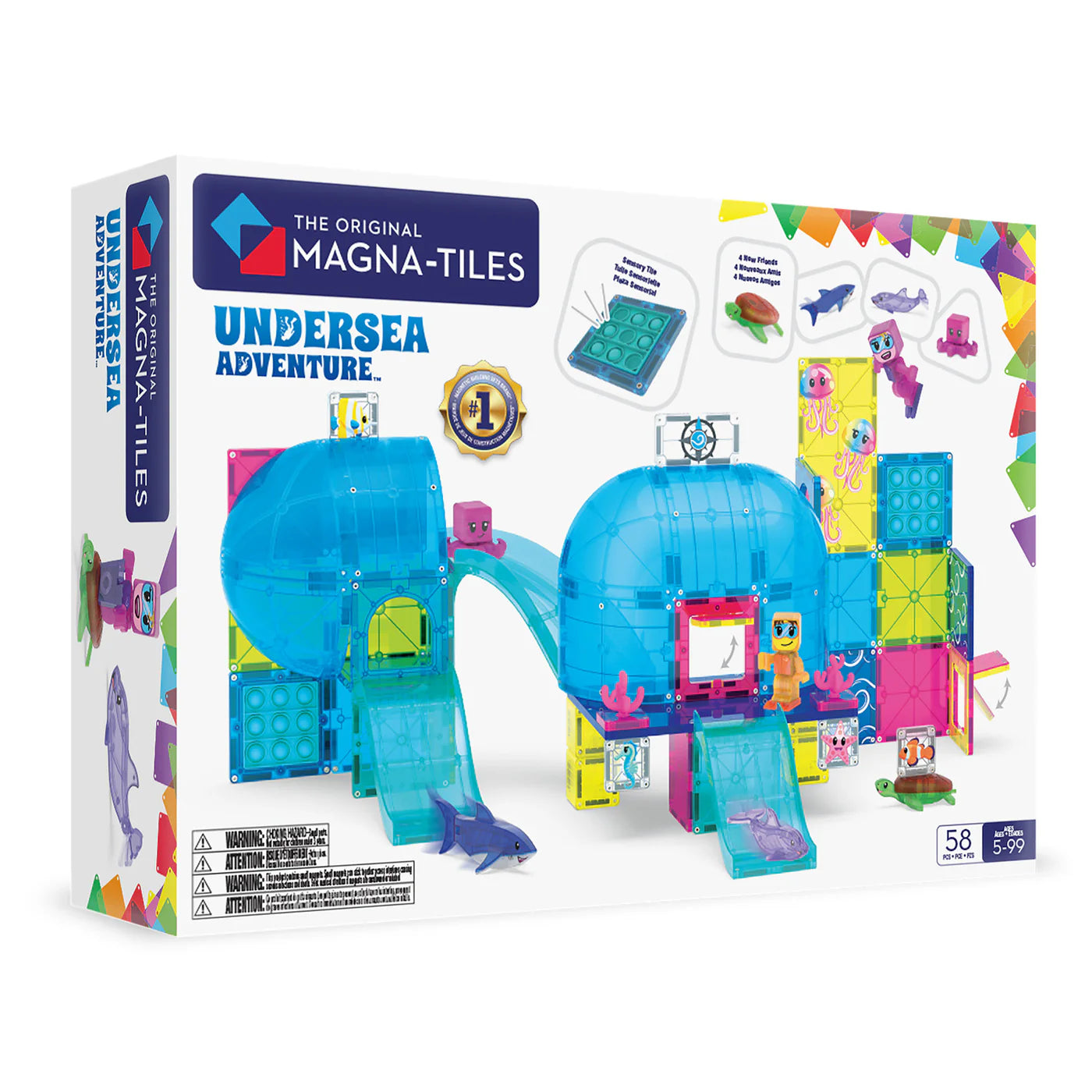 Undersea Adventure 58-Piece Set | Magna-Tiles - LOCAL PICK UP ONLY