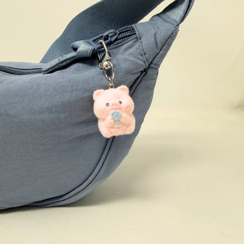 Pig with Lollipop Keychain | Rainbow Unicorn Birthday Surprise