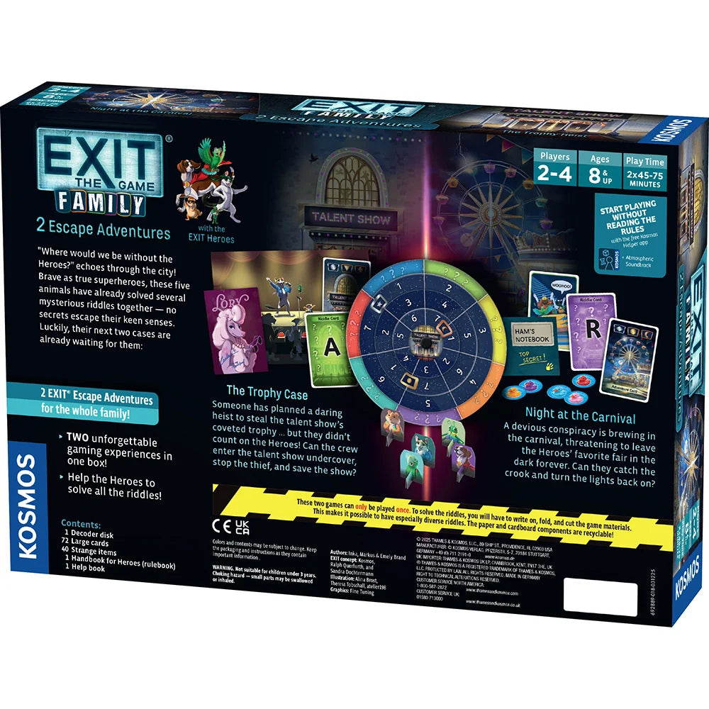 EXIT: The Game - Family - The Trophy Case/Night at the Carnival | Thames & Kosmos