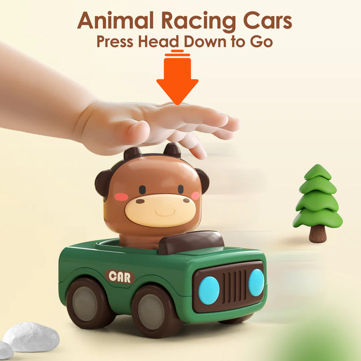 Press and Go Cars - Animals | iPlay iLearn