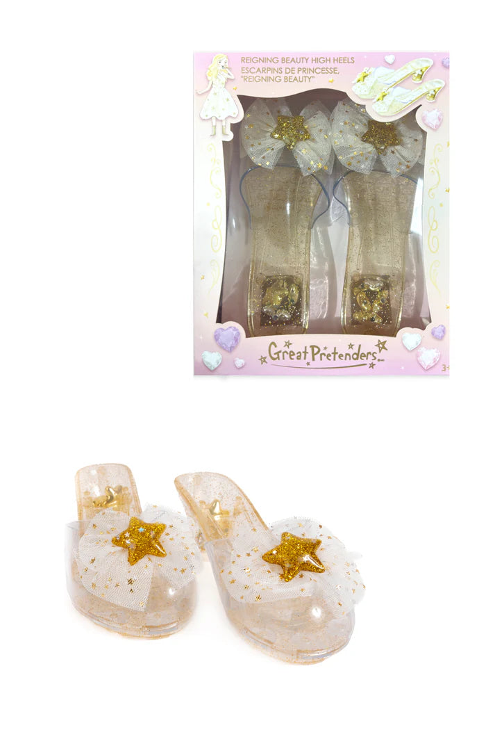 Reigning Beauty Gold High Heels | Great Pretenders