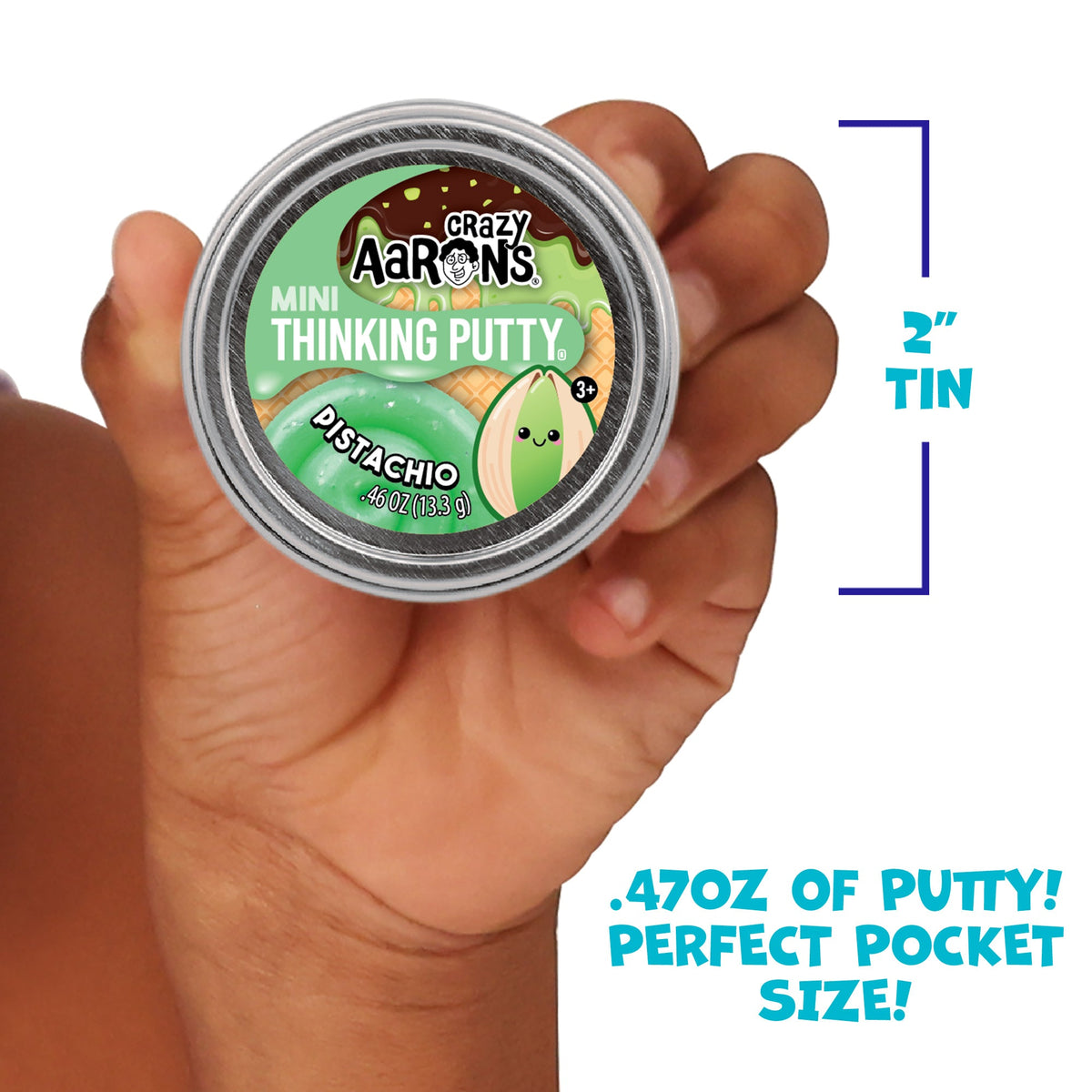 Mini Pistachio - 2" Thinking Putty Tin | Crazy Aaron's