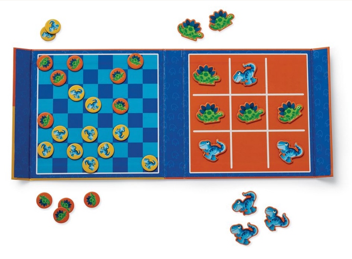 Magnetic Games: Tic Tac Toe & Checkers - Dino | Crocodile Creek