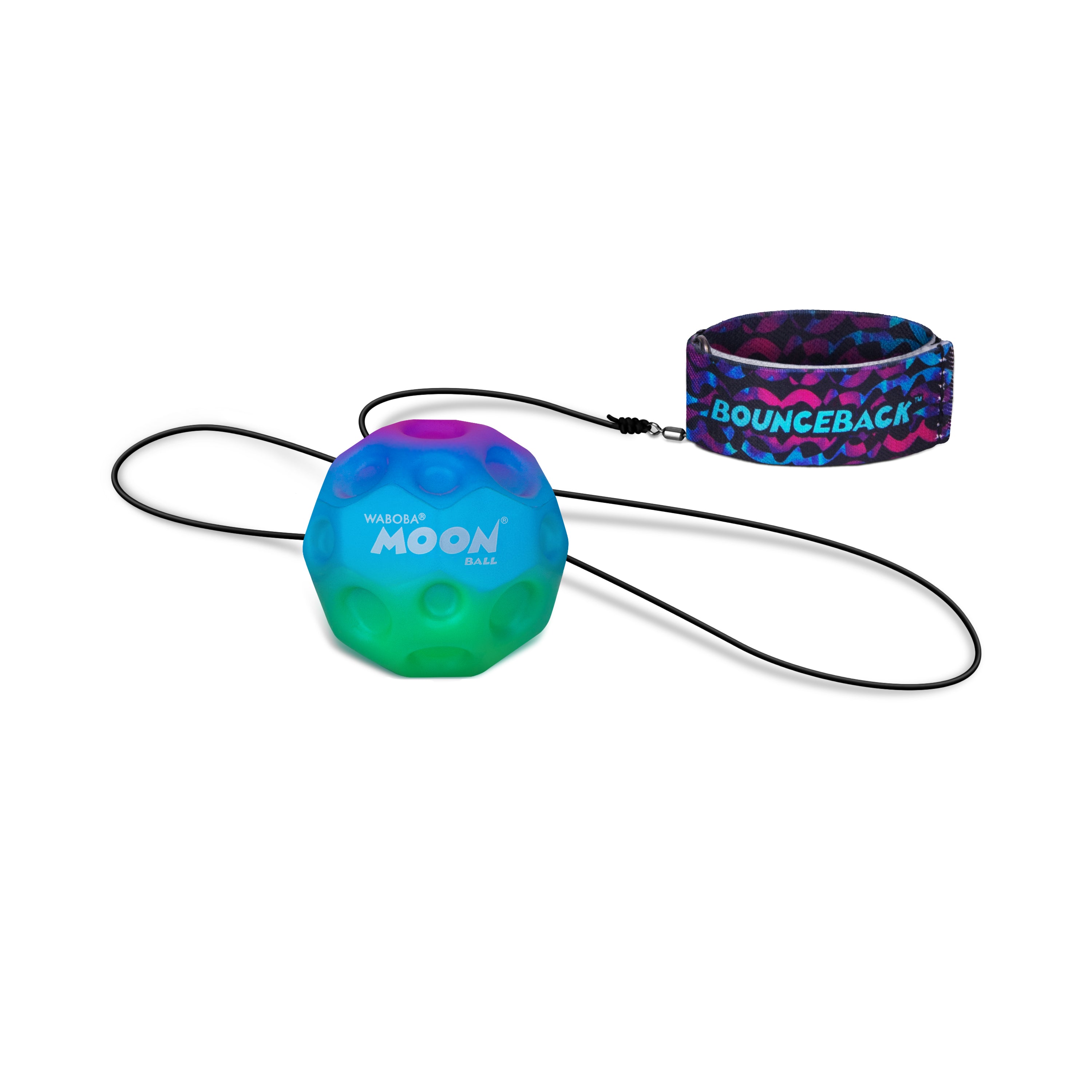 Gradient Bounceback - MoonBall on a Leash | Waboba