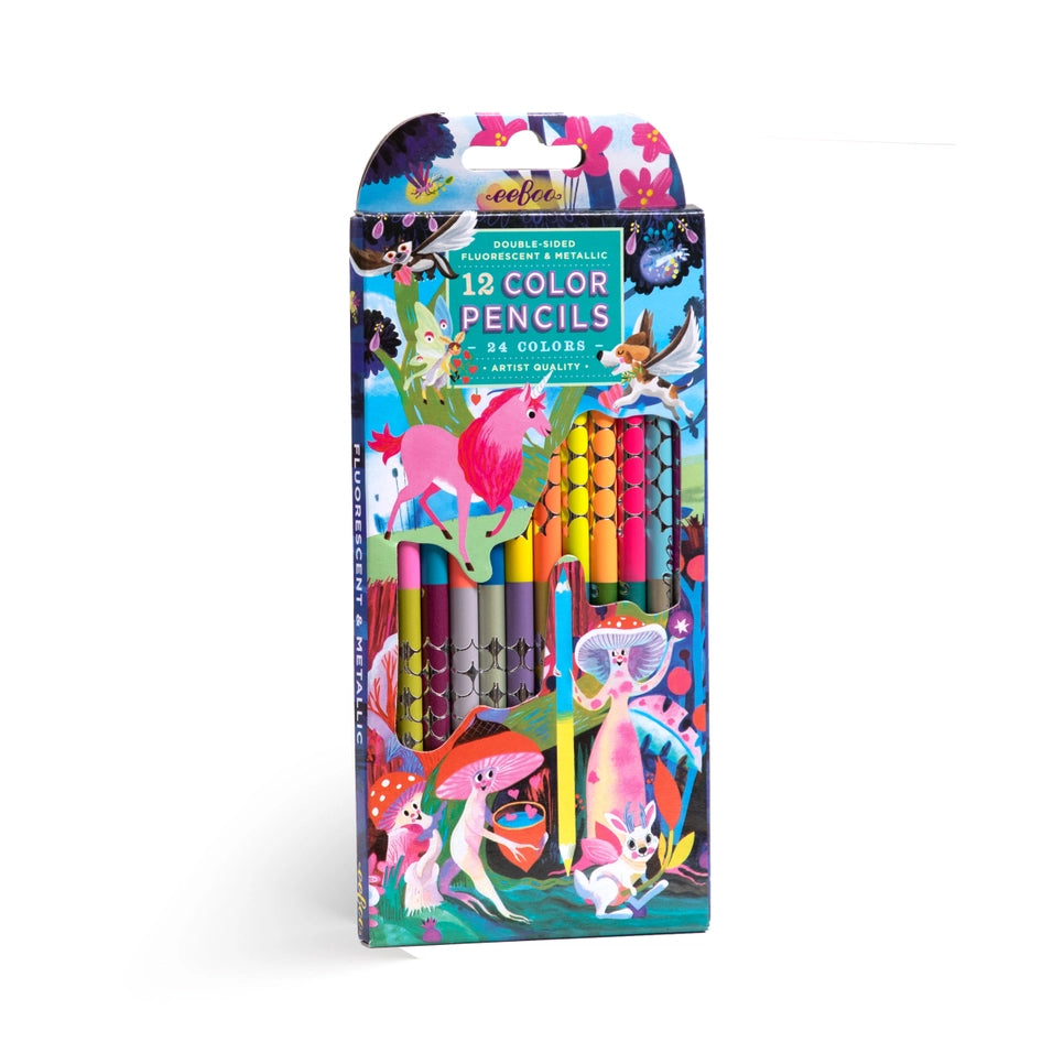 Magical Creatures 12 Double-Sided Special Pencils | eeBoo