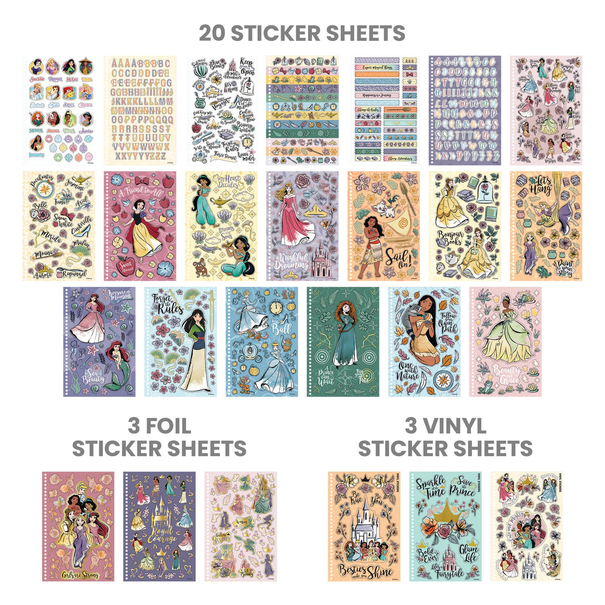Disney Princess 1000+ Sticker Book | Fashion Angels