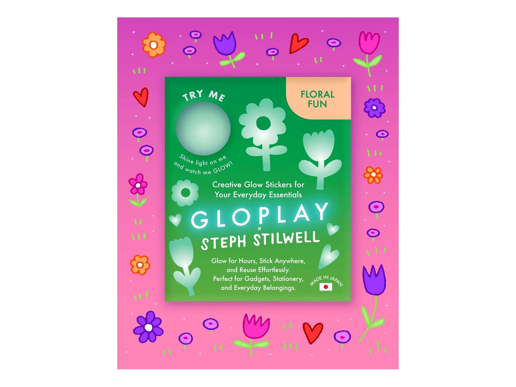 Floral Fun  - Glow in the Dark Wall Stickers | GloPlay x Steph Stilwell