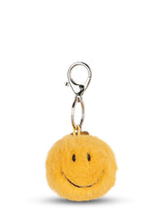 Smiley Keychain ECO Fuzzy Yellow - 2" | Bon Ton Toys