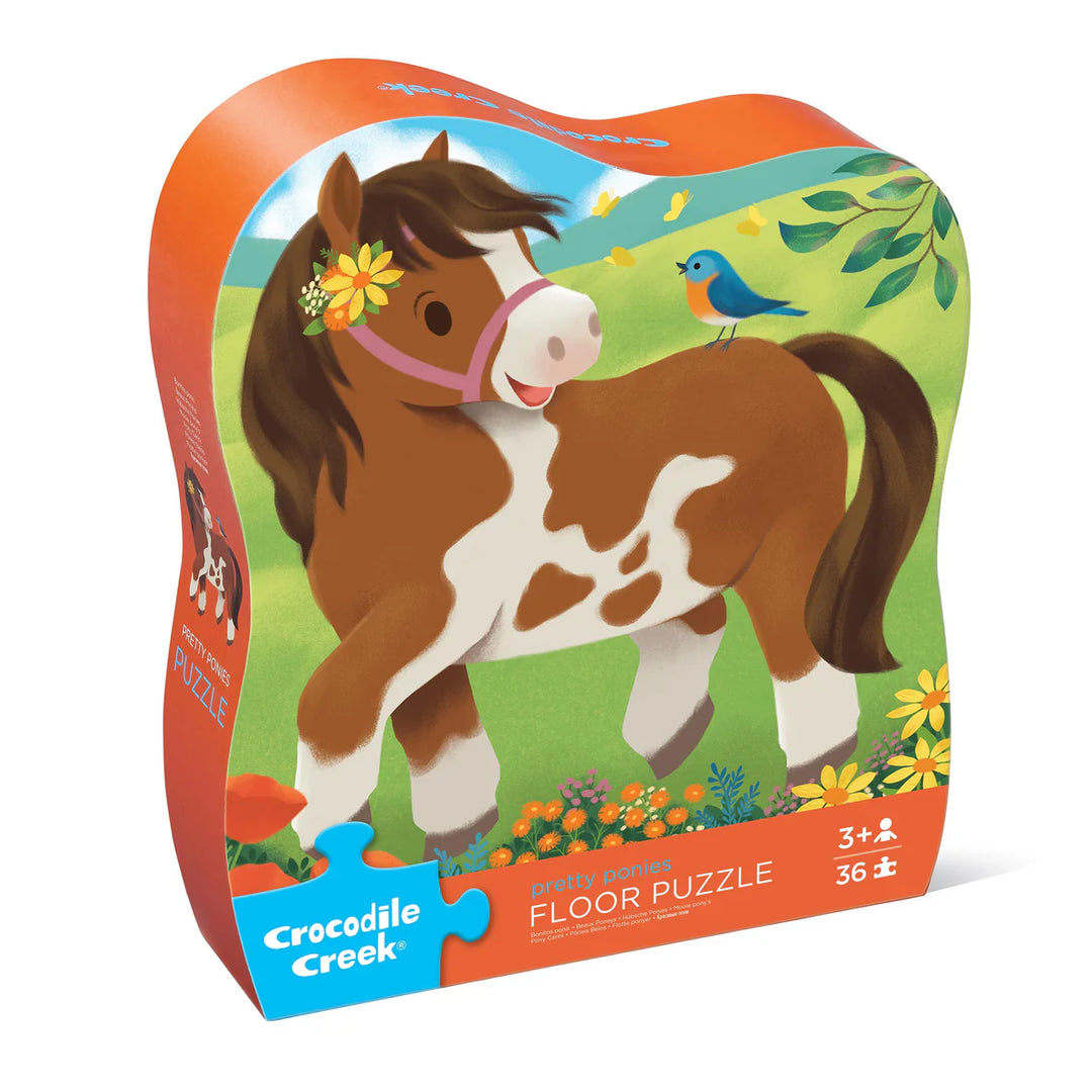 Classic Floor Puzzle 36 pc - Pretty Ponies | Crocodile Creek