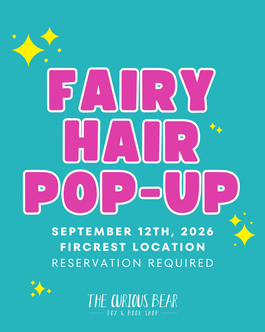 Reservation for Saturday, September 12th, 2026 - Fairy Hair Sparkles - FIRCREST
