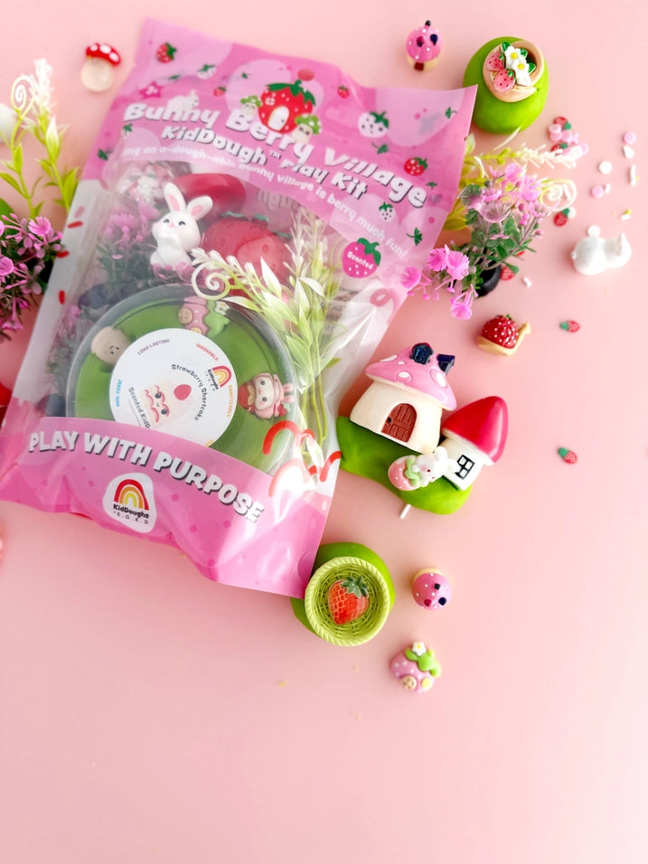 Bunny Berry Village KidDough Play Kit | EarthGrown KidDough