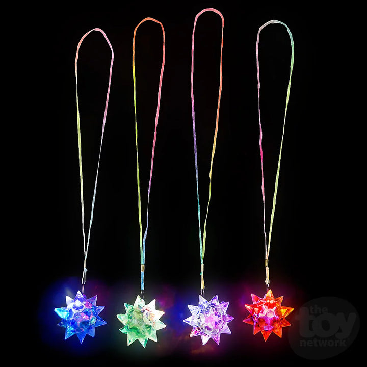 Flashing Crystal Star Ball Necklace