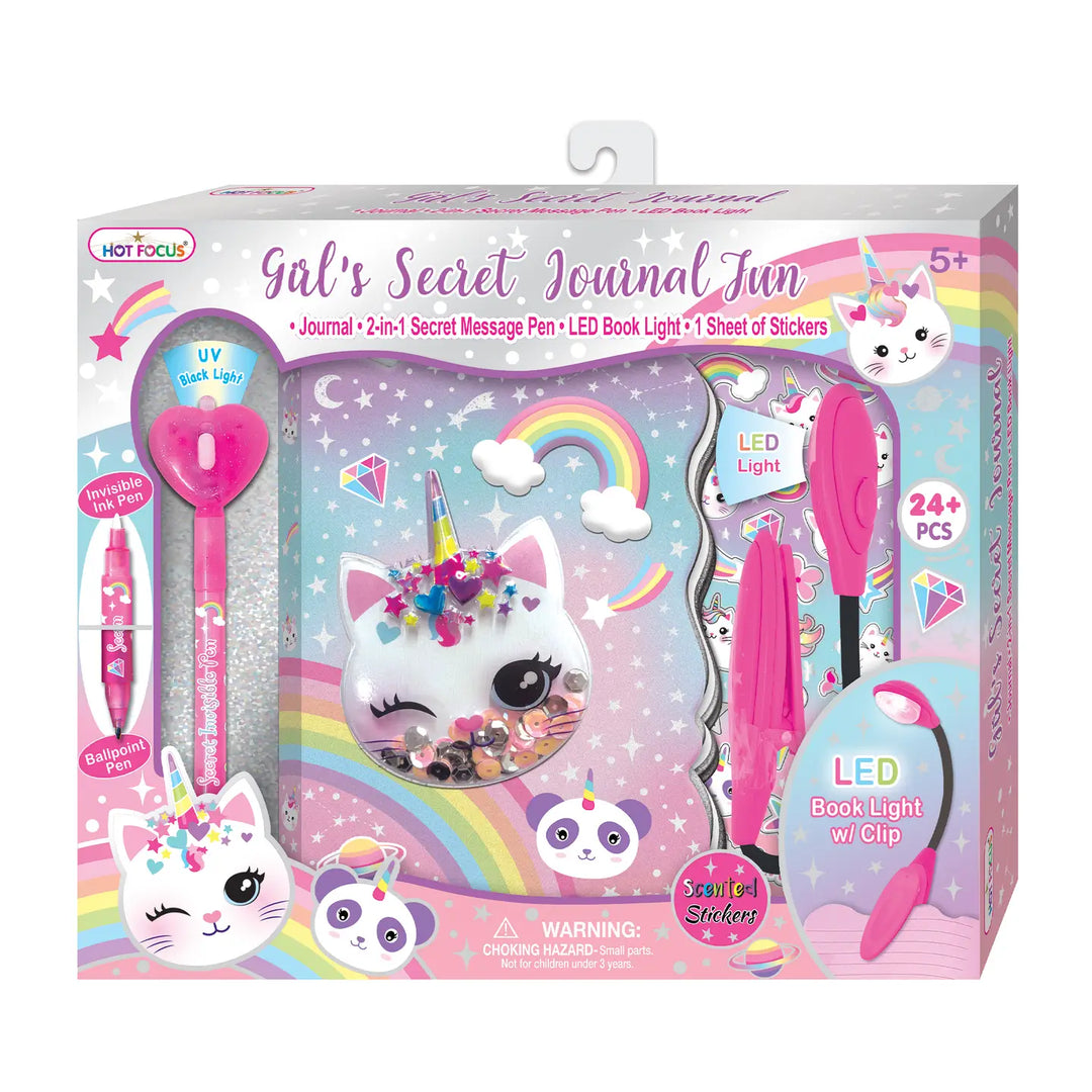 Girl's Secret Journal Fun - Caticorn | Hot Focus