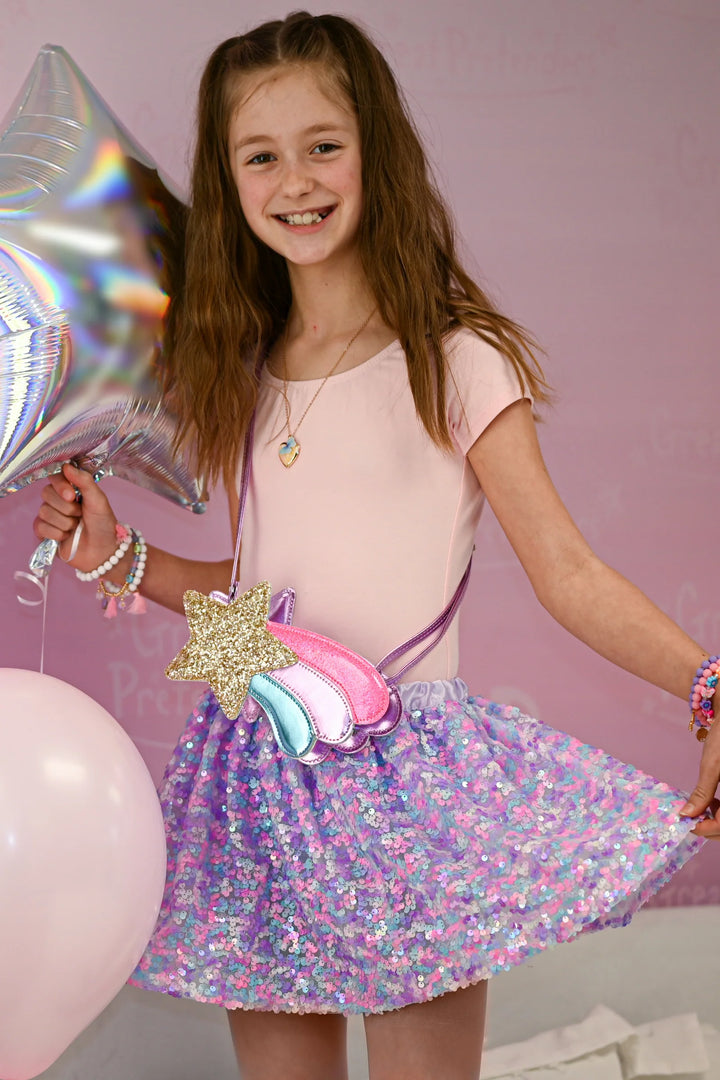 Purple Party Sequins Skirt | Great Pretenders