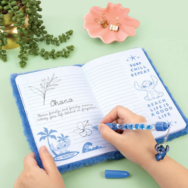 Disney's Stitch Fuzzy Journal & Pen | Make It Real