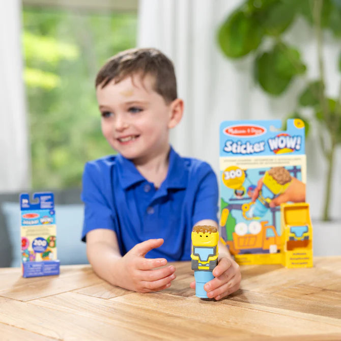 Sticker WOW!® Activity Pad & Sticker Stamper - Bulldozer | Melissa & Doug
