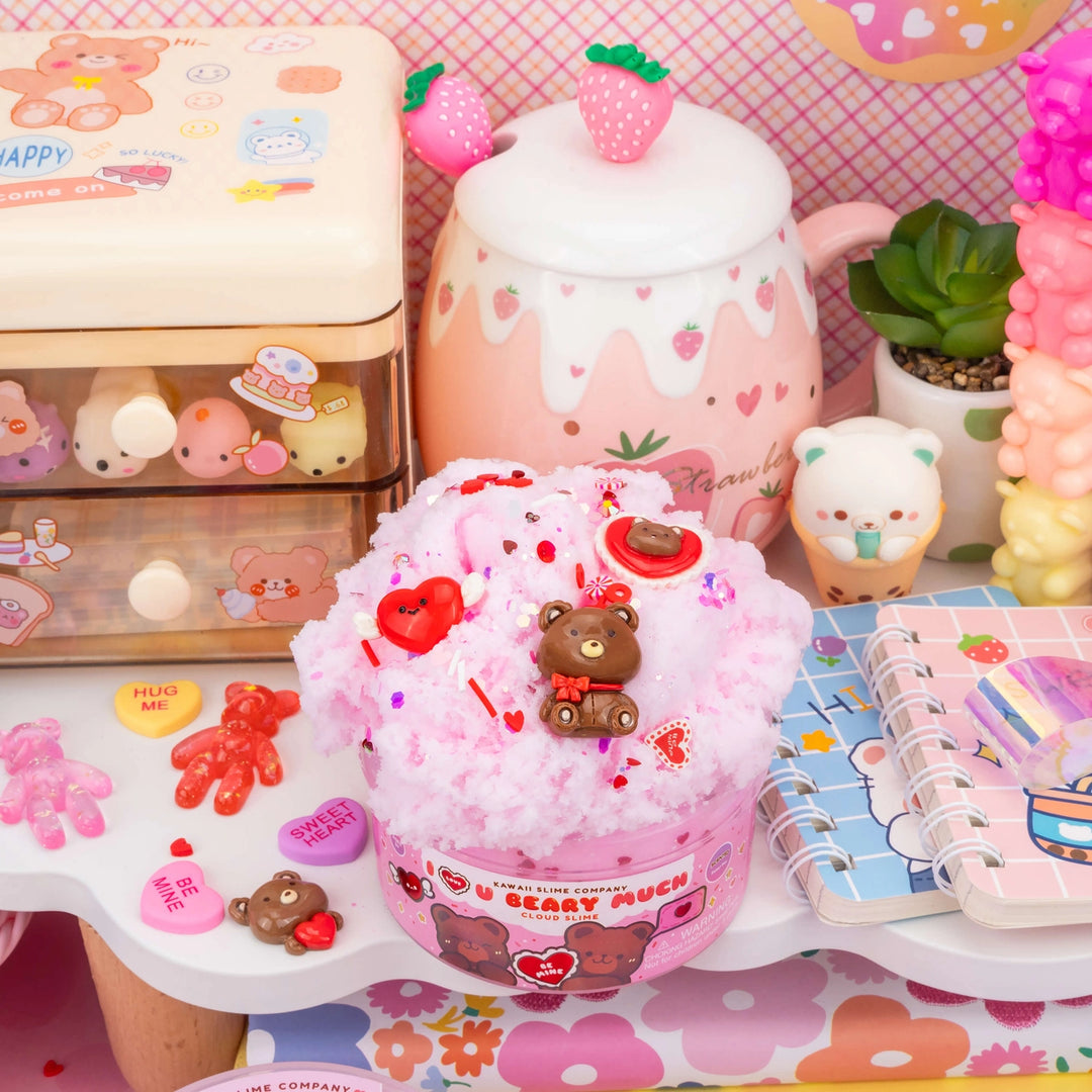I Love You Beary Much Cloud Signature Dome™ Slime | Kawaii Slime Company