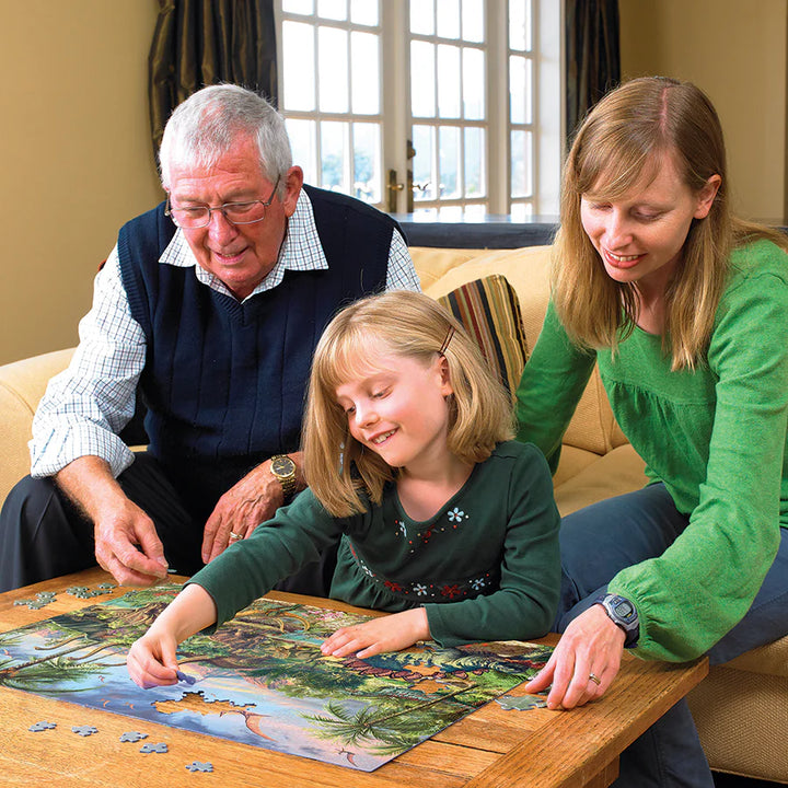 Prehistoric Party Family Puzzle - 350 Pieces | Cobble Hill