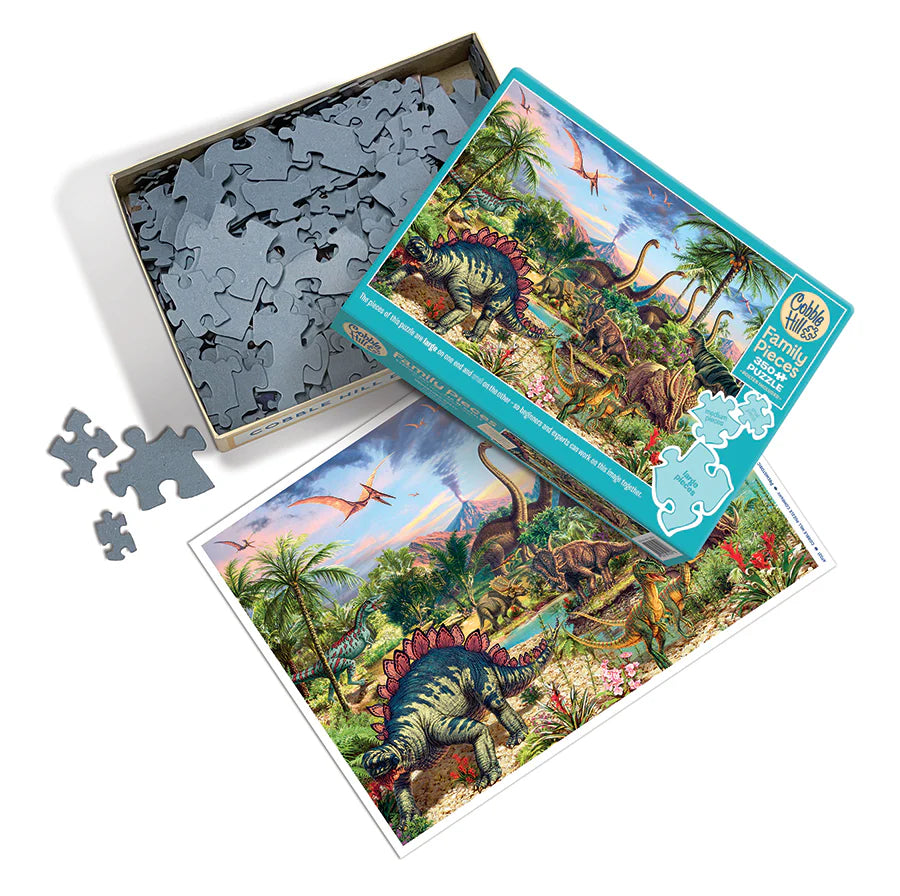 Prehistoric Party Family Puzzle - 350 Pieces | Cobble Hill