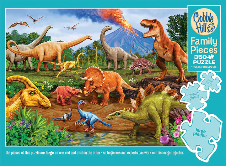 Dinos Family Puzzle - 350 Pieces | Cobble Hill