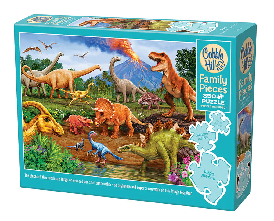 Dinos Family Puzzle - 350 Pieces | Cobble Hill