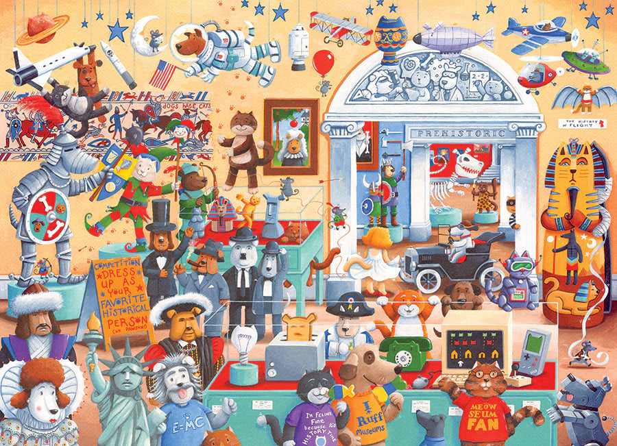 Cats and Dogs Museum Family Puzzle - 350 Pieces | Cobble Hill