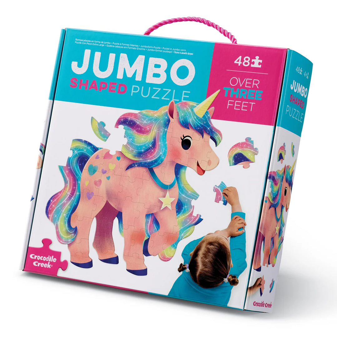 Jumbo Unicorn Shaped Puzzle - 48 pc | Crocodile Creek
