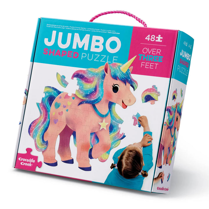 Jumbo Unicorn Shaped Puzzle - 48 pc | Crocodile Creek