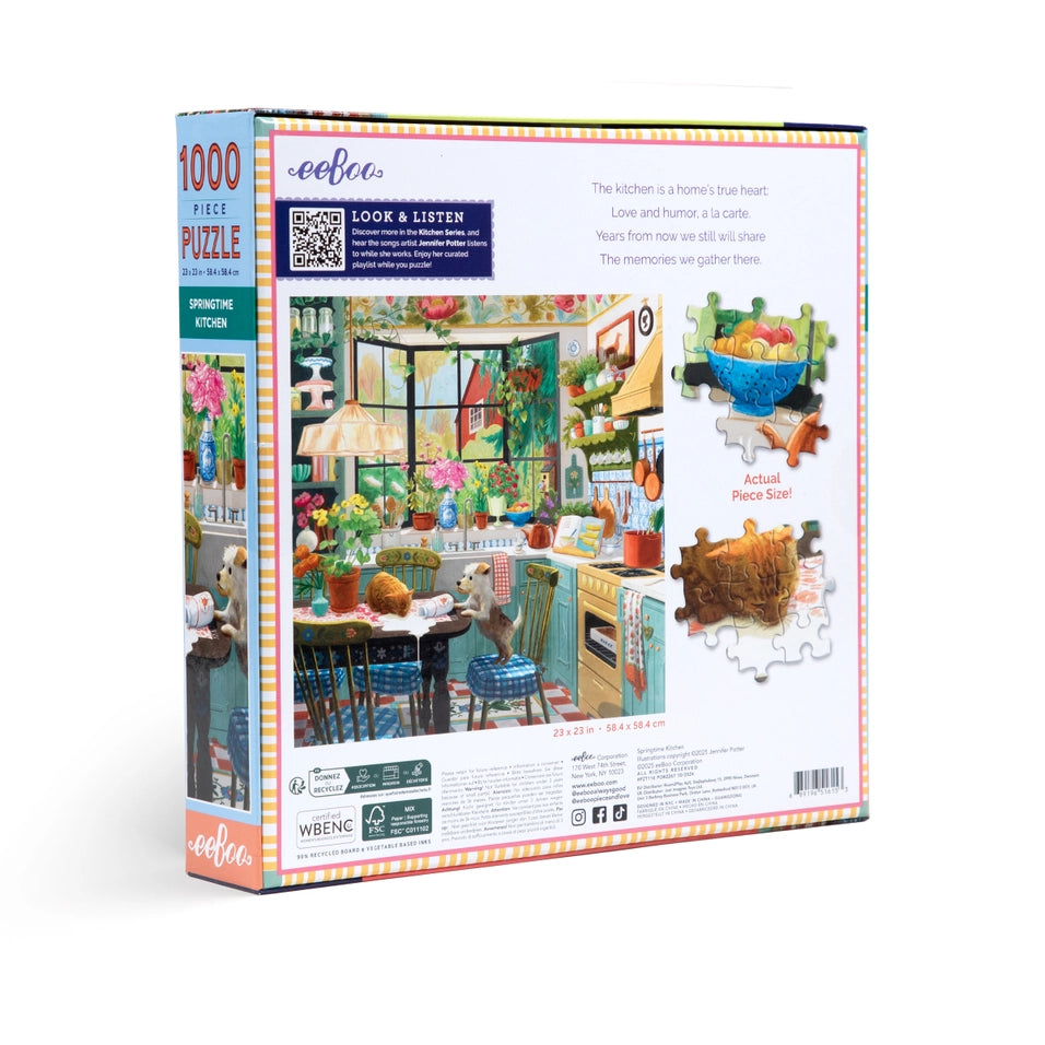 Springtime Kitchen 1000 Piece Square Puzzle | eeBoo