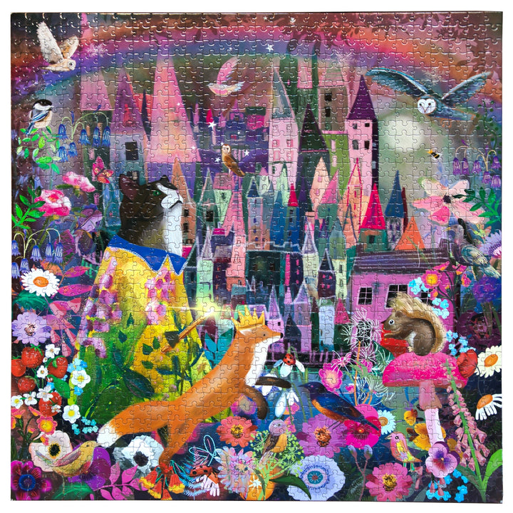 Cat and the Castle 1000 Piece Square Puzzle | eeBoo