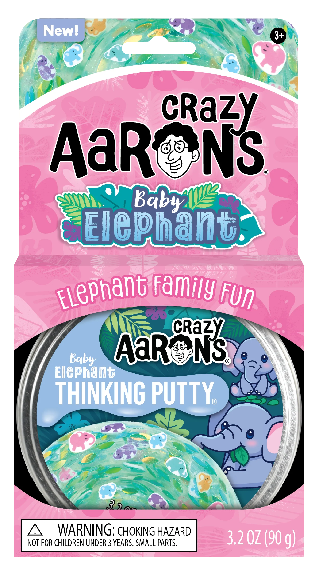 Baby Elephant - 4" Thinking Putty Tin