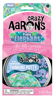 Baby Elephant - 4" Thinking Putty Tin