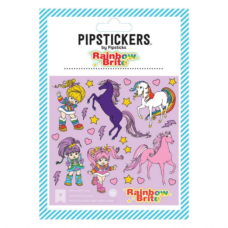 Pink & Violet Love Rainbow Bright Stickers | Pipsticks