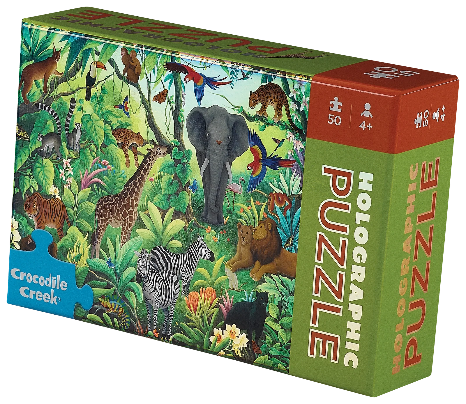 Jungle Paradise - 50 Pc HoloPuzzle | Crocodile Creek