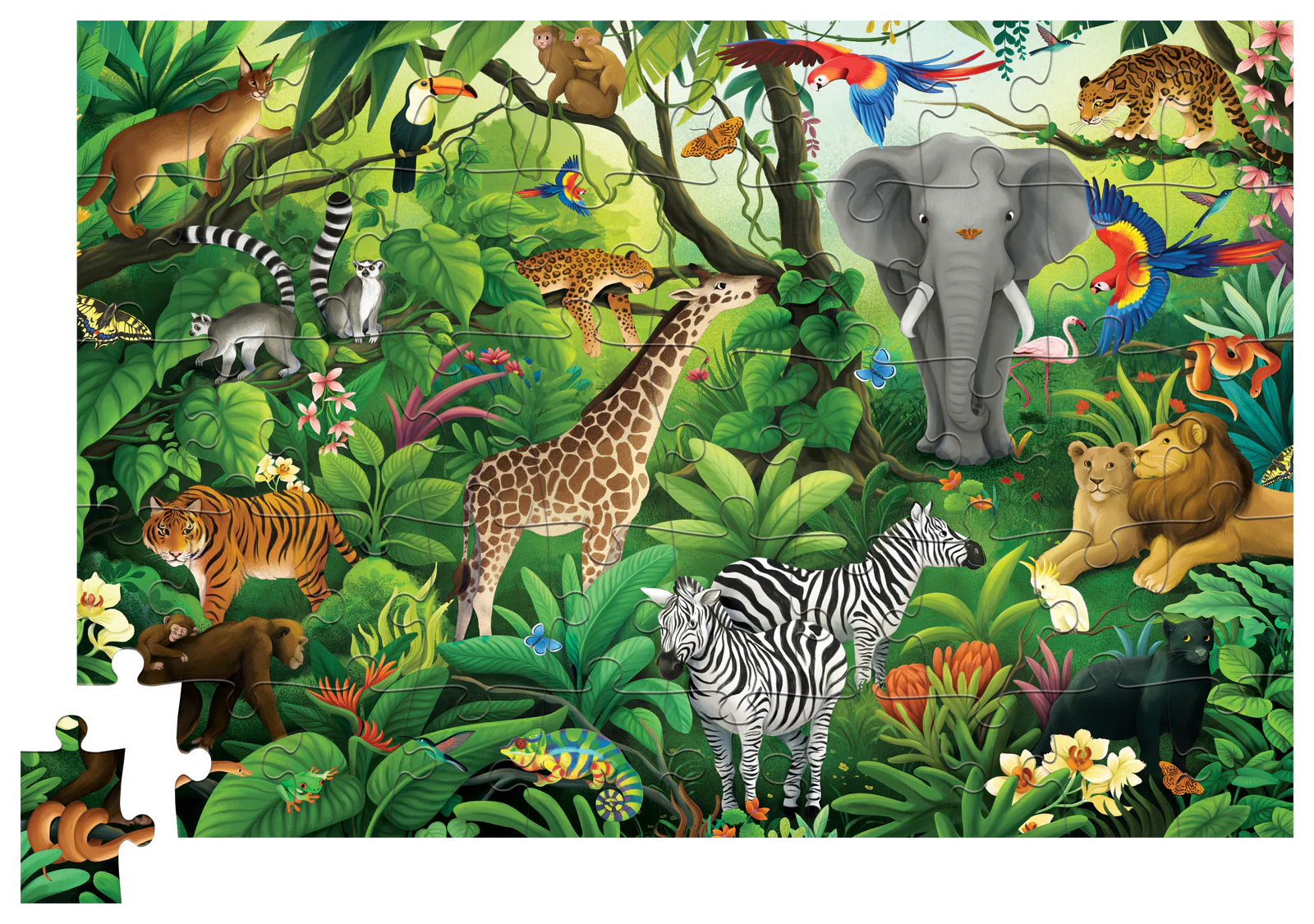 Jungle Paradise - 50 Pc HoloPuzzle | Crocodile Creek