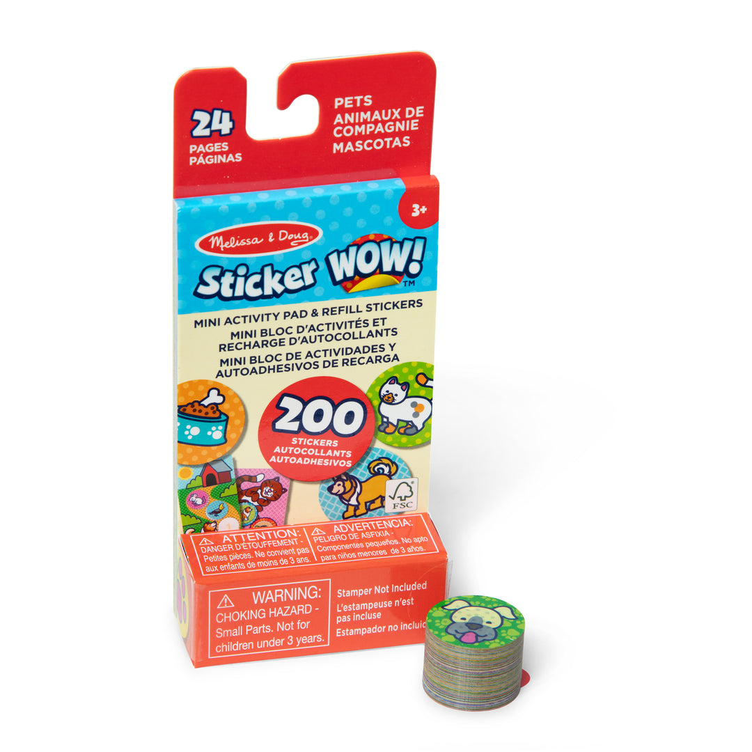 Sticker WOW!® Mini Activity Pad with Refill Stickers - Pets | Melissa & Doug