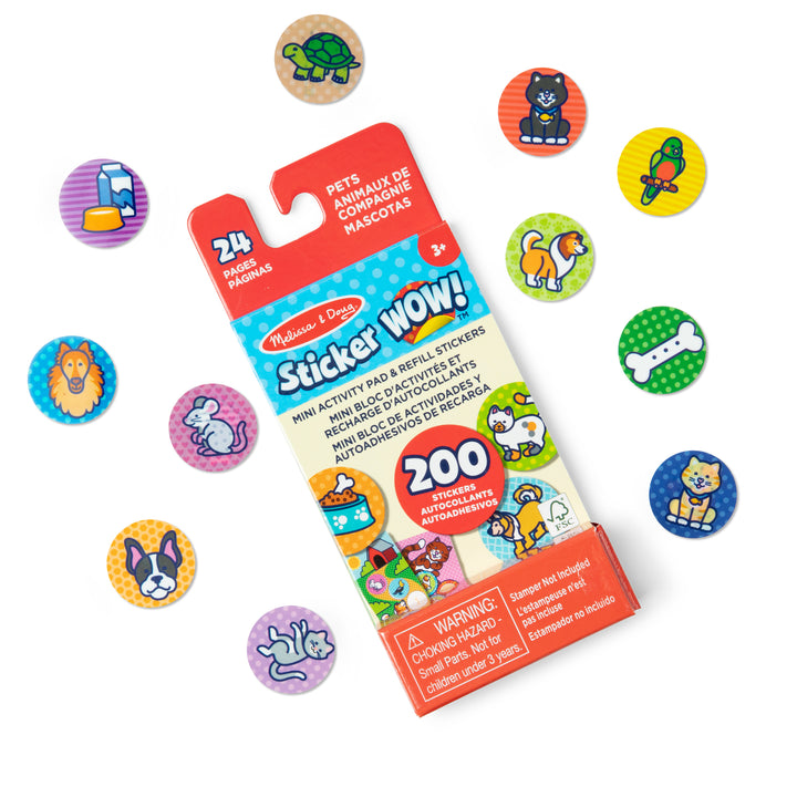 Sticker WOW!® Mini Activity Pad with Refill Stickers - Pets | Melissa & Doug