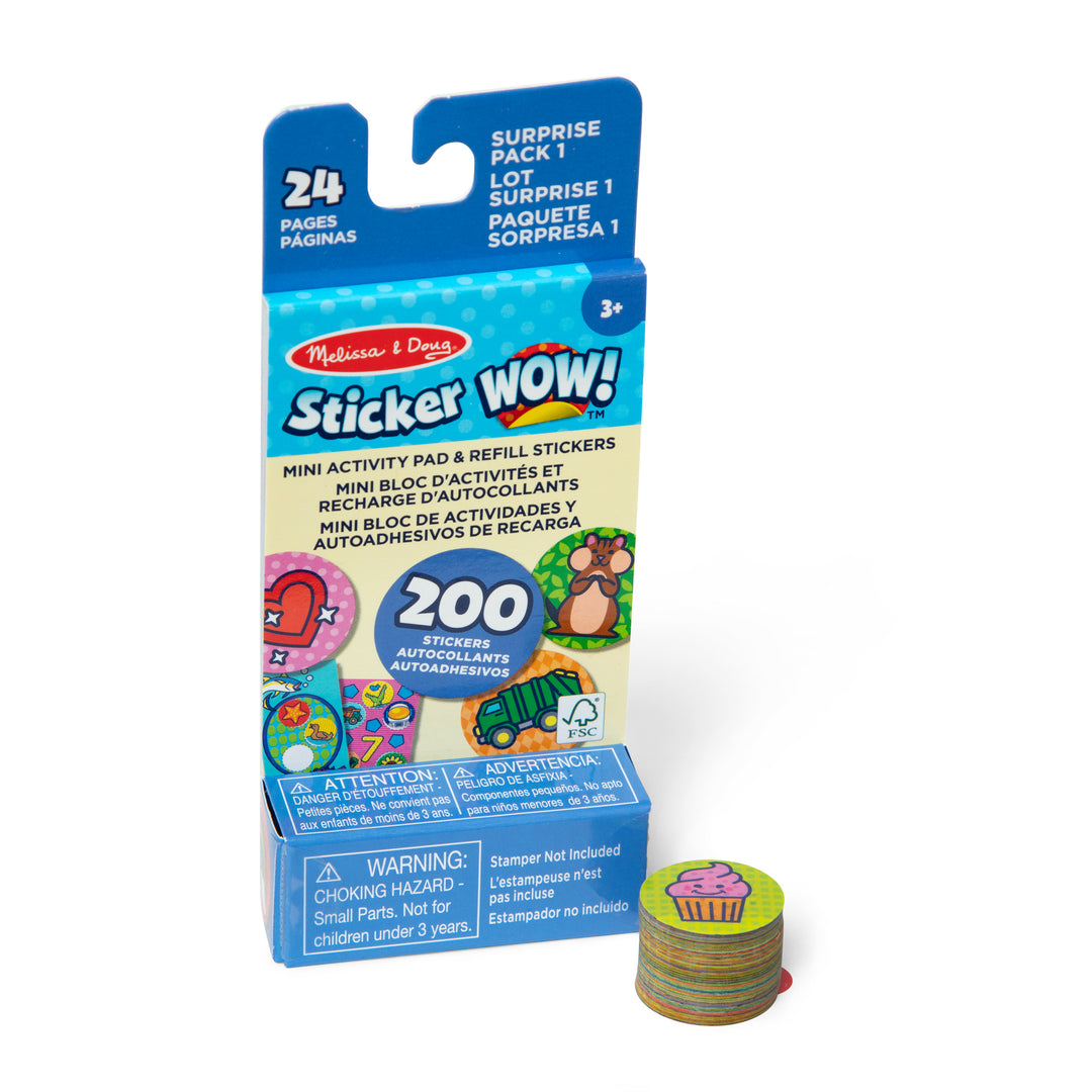 Sticker WOW!® Mini Activity Pad with Refill Stickers - Surprise Pack 1 | Melissa & Doug