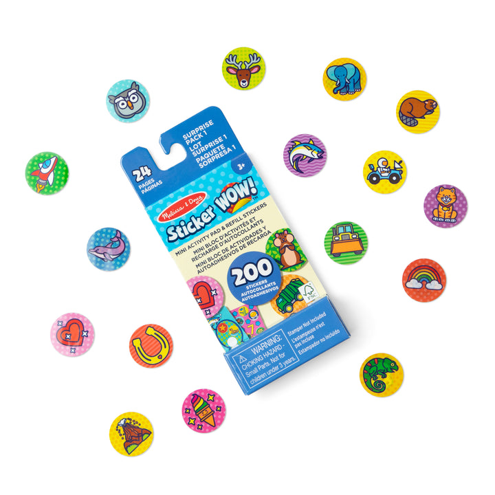 Sticker WOW!® Mini Activity Pad with Refill Stickers - Surprise Pack 1 | Melissa & Doug