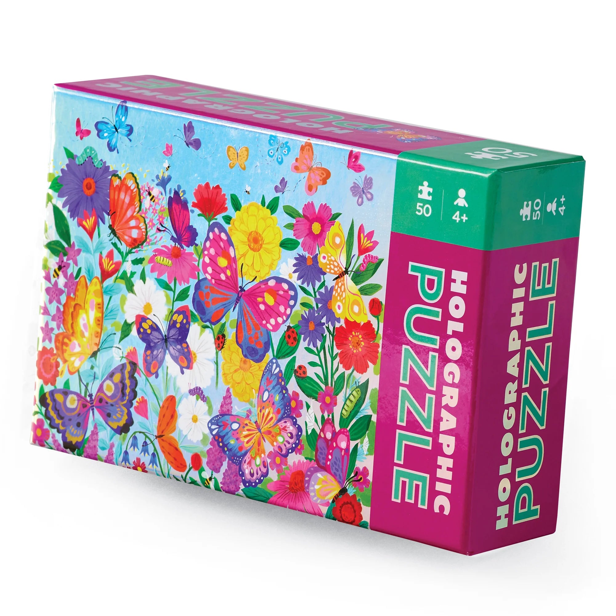 Butterfly Garden - 50-Piece Holographic Puzzle | Crocodile Creek
