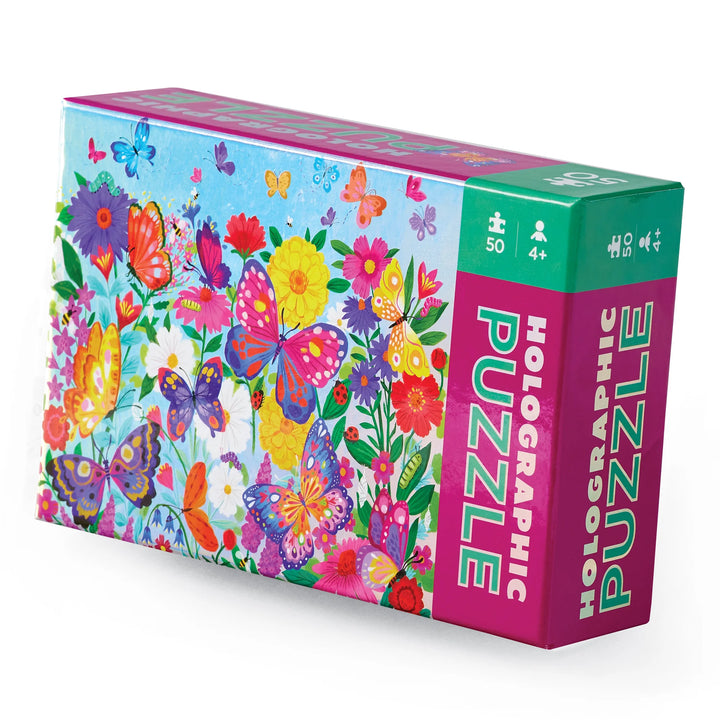 50-Piece Holographic Puzzle - Butterflies | Crocodile Creek