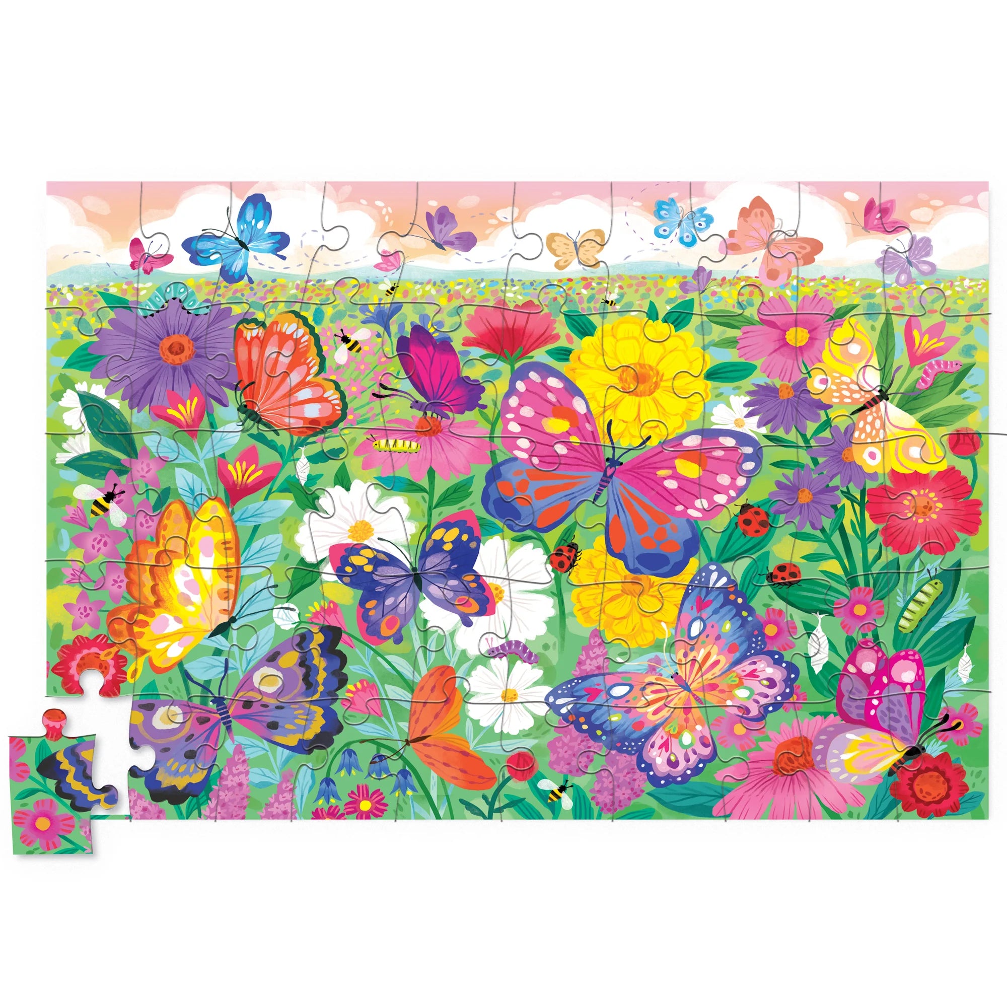 Butterfly Garden - 50-Piece Holographic Puzzle | Crocodile Creek