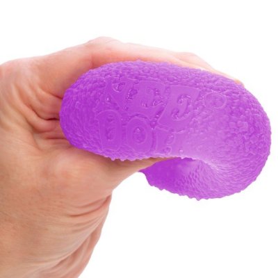 purple gumdrop being squished