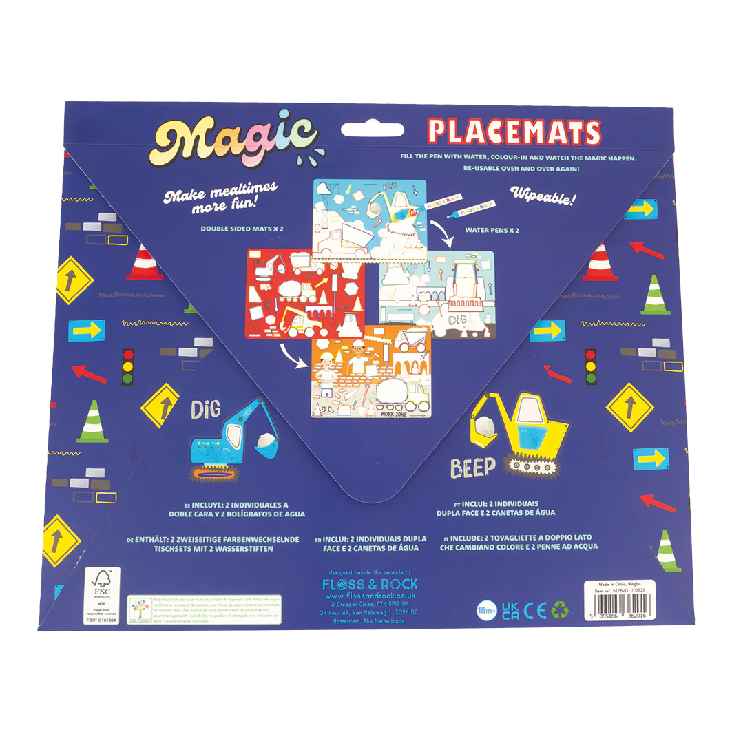 Construction Magic Water Mats | Floss & Rock