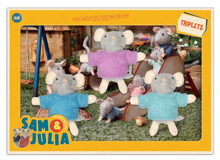 Sam & Julia - The Triplets Plush  | The Mouse Mansion