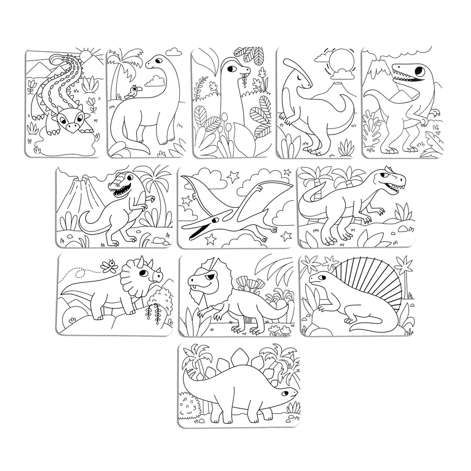 Undercover Art Hidden Pattern Coloring Activity-Dino Tales | OOLY