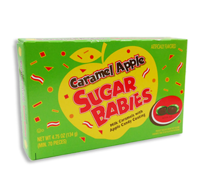 theater style box of caramel apple sugar babies